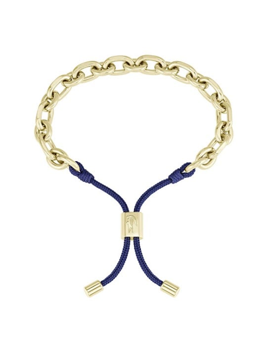 Lacoste Bracciale Line 2040252 con chiusura scorrevole placcata oro unisex