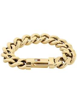 Tommy Hilfiger Bracciale distintivo in acciaio placcato oro Wild 2790638 unisex