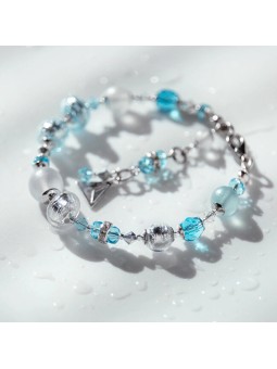 Lampglas Bellissimo bracciale Ice Ice Baby in argento sterling con perle Lampglas BER5 donna