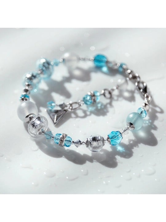 Lampglas Bellissimo bracciale Ice Ice Baby in argento sterling con perle Lampglas BER5 donna