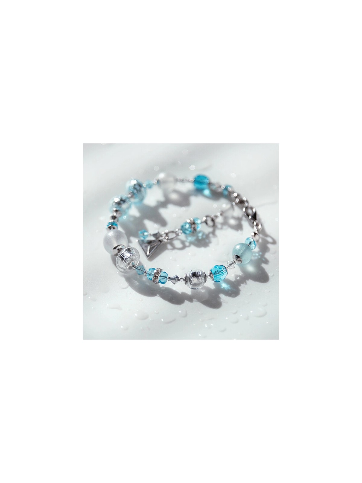 Lampglas Bellissimo bracciale Ice Ice Baby in argento sterling con perle Lampglas BER5 donna
