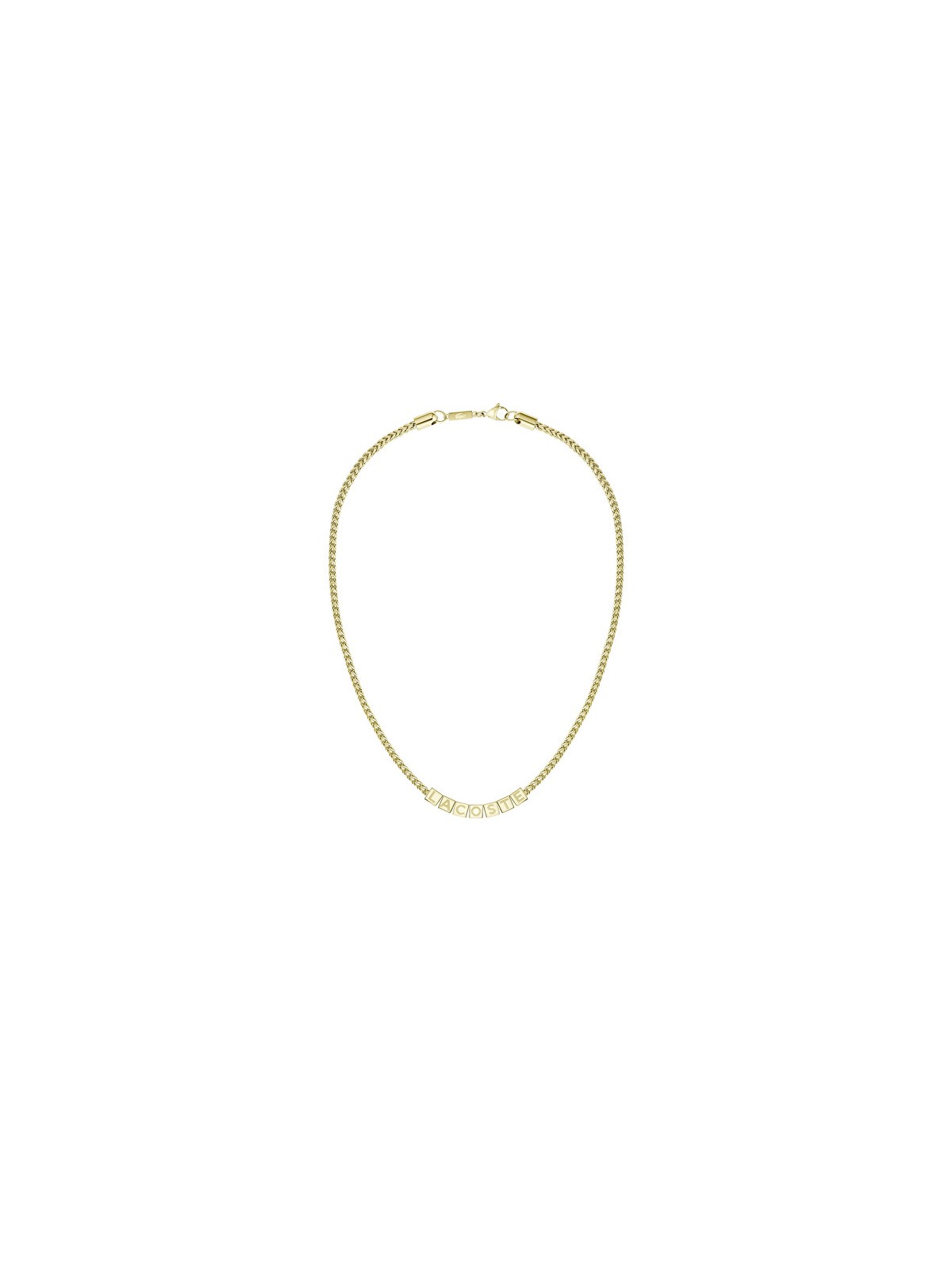 Lacoste Collana da uomo alla moda con scritta 2040524 uomo
