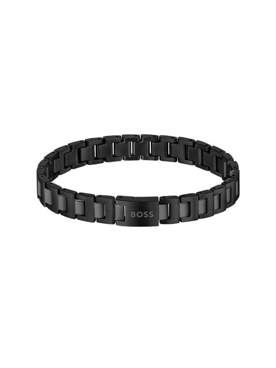Hugo Boss Bracciale da uomo in acciaio nero Candor 1580752 uomo