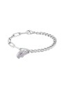 Lacoste Bracciale da donna in acciaio con cristalli viola, modello coccodrillo 2040554 donna