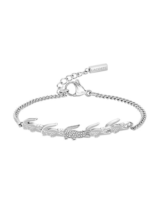 Lacoste Elegante bracciale in acciaio da donna con motivo coccodrillo 2040509 donna