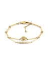 Tommy Hilfiger Elegante bracciale doppio placcato oro con cristalli 2781000 donna