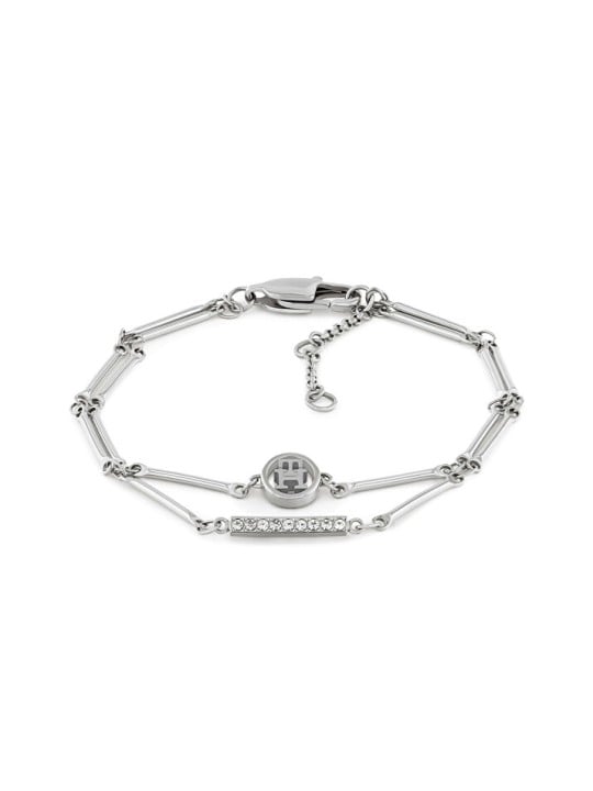 Tommy Hilfiger Elegante bracciale doppio con cristalli 2780999 donna