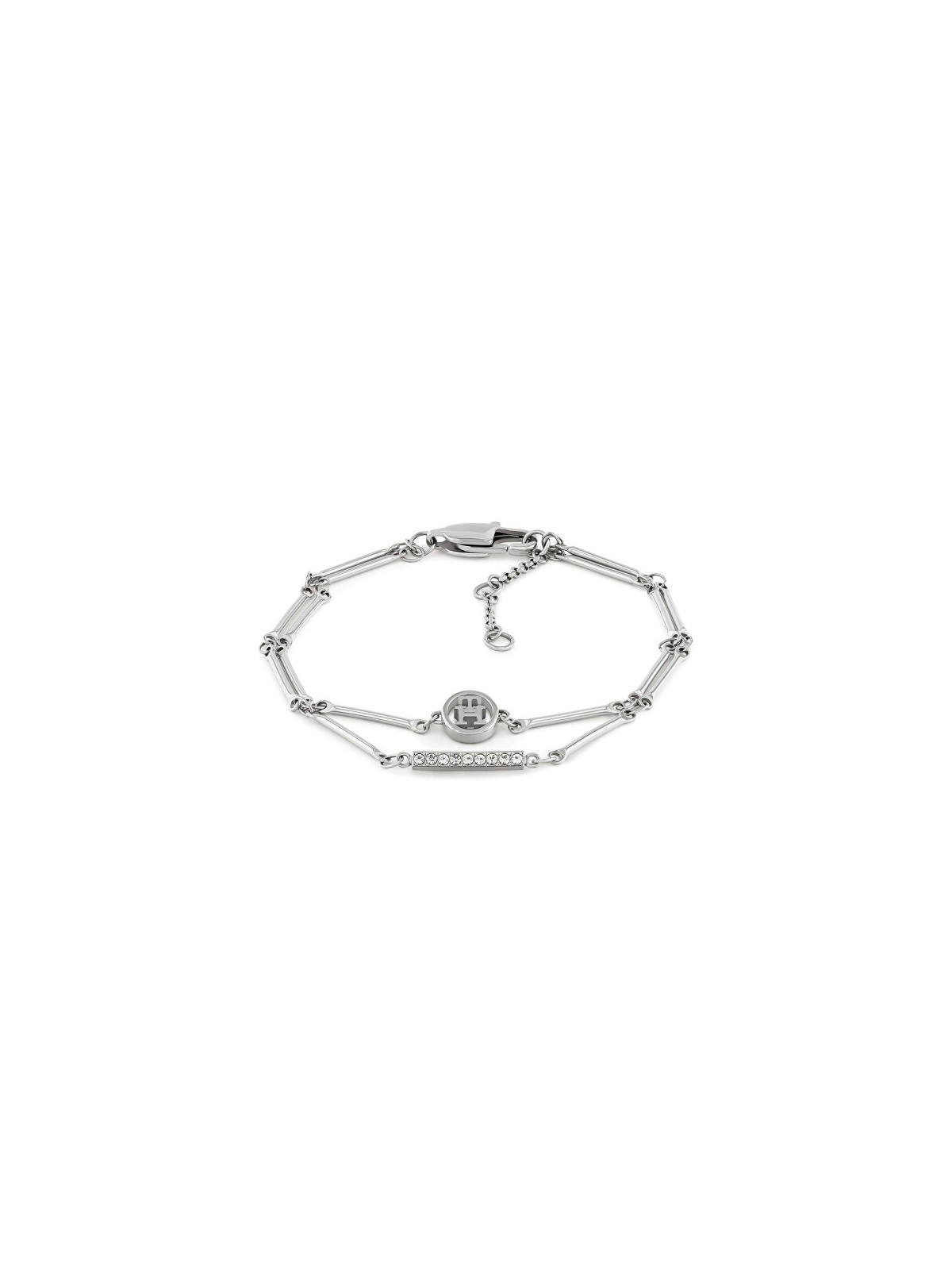 Tommy Hilfiger Elegante bracciale doppio con cristalli 2780999 donna