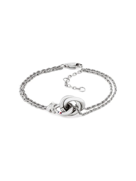 Tommy Hilfiger Bracciale in acciaio senza tempo con cerchi intrecciati e nodo nautico 2780990 donna