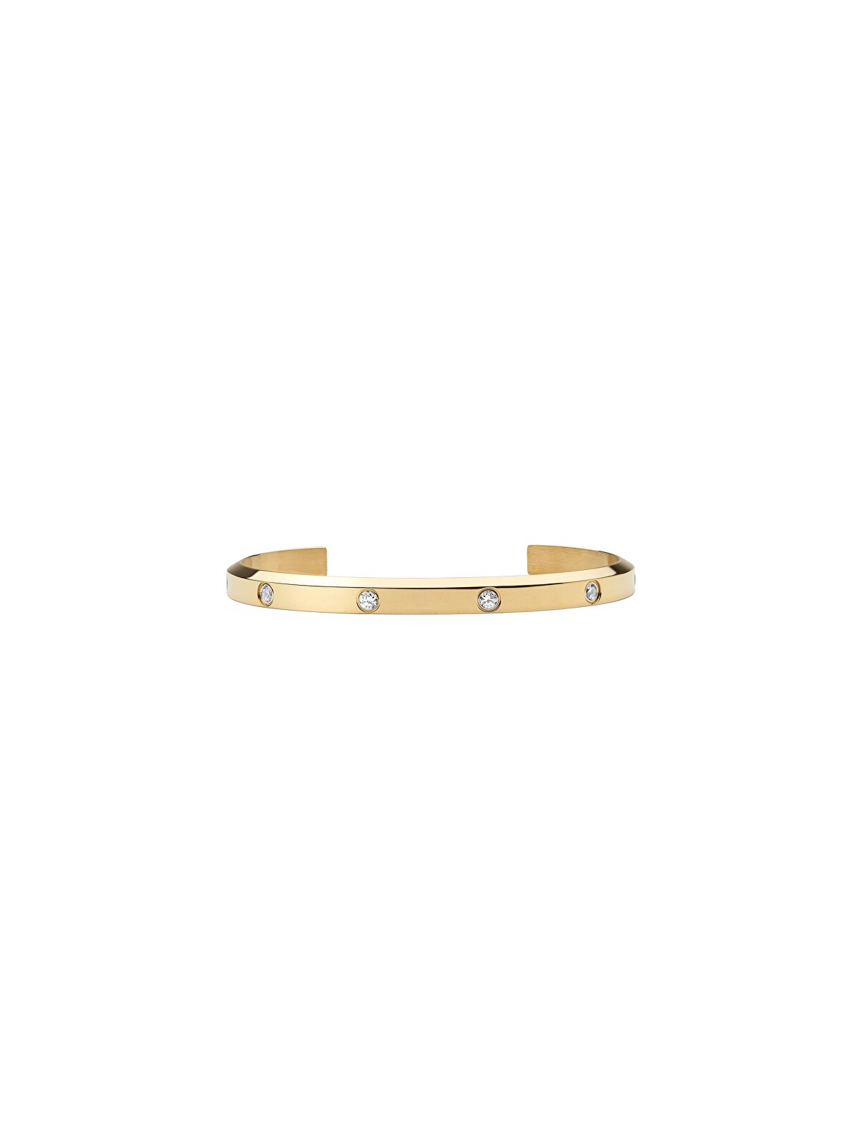 Daniel Wellington Bracciale aperto Classic Lumine DW004017 placcato oro massiccio - Lunghezza: 16,5 cm donna