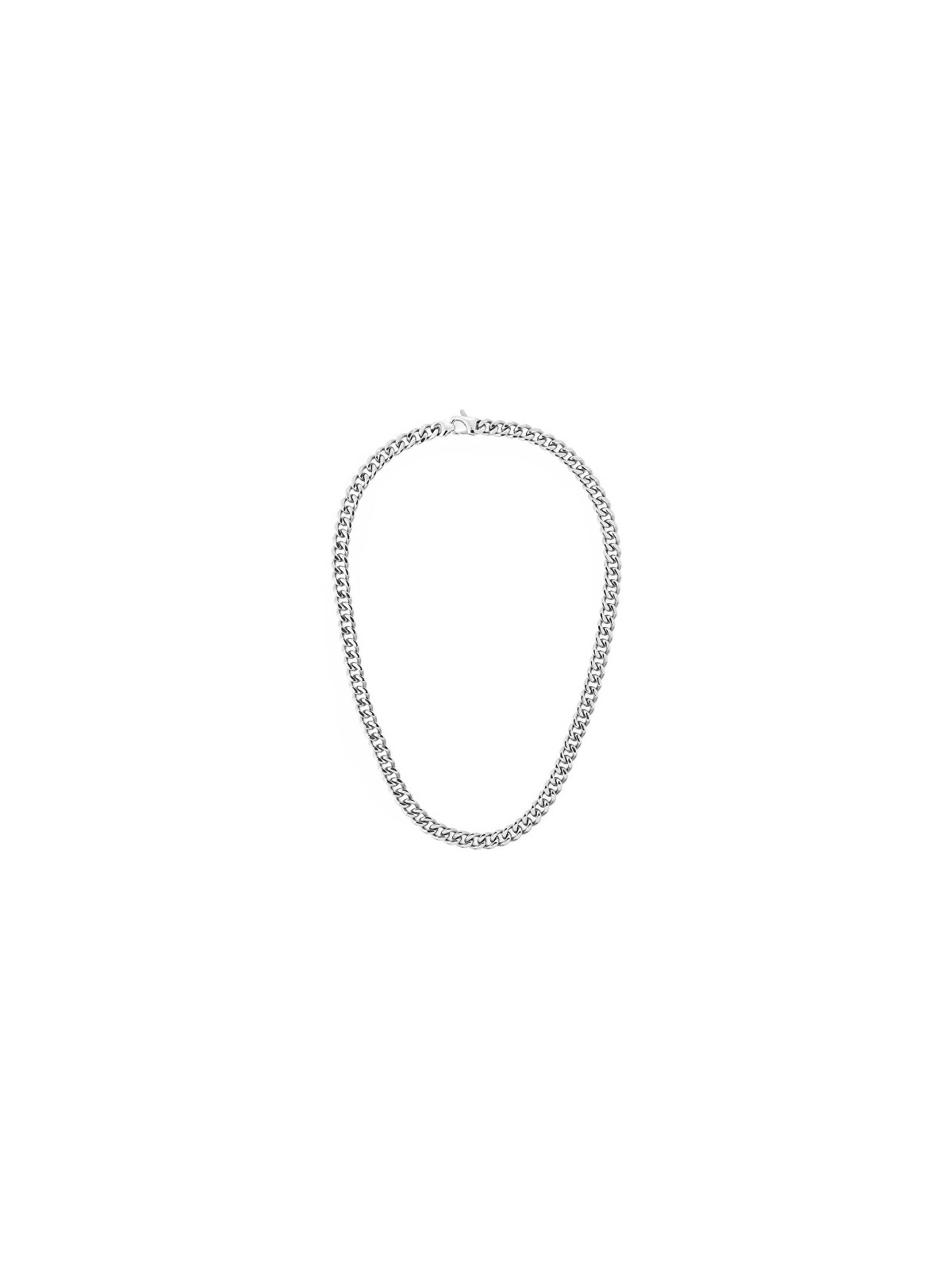 Daniel Wellington Elegante collana da uomo in acciaio con catena cubana ellittica DW00401669 uomo