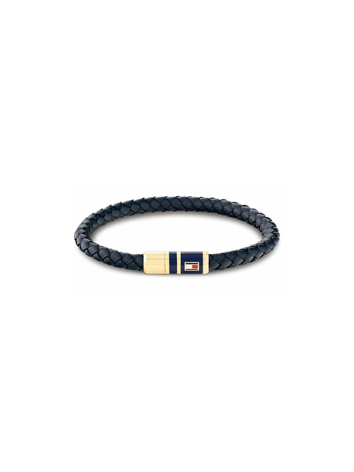 Tommy Hilfiger Elegante bracciale in pelle blu scuro 2790640S uomo