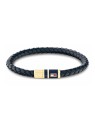 Tommy Hilfiger Elegante bracciale in pelle blu scuro 2790640S uomo