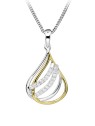 Silver Cat Collana in argento con zirconi bicolore SC609 catena, pendente donna
