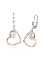 Silver Cat Orecchini pendenti bicolore argento Love & Infinity SC620 donna