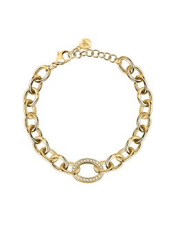 Morellato Bracciale distintivo placcato oro con cristalli Intrecci SAZC03 donna