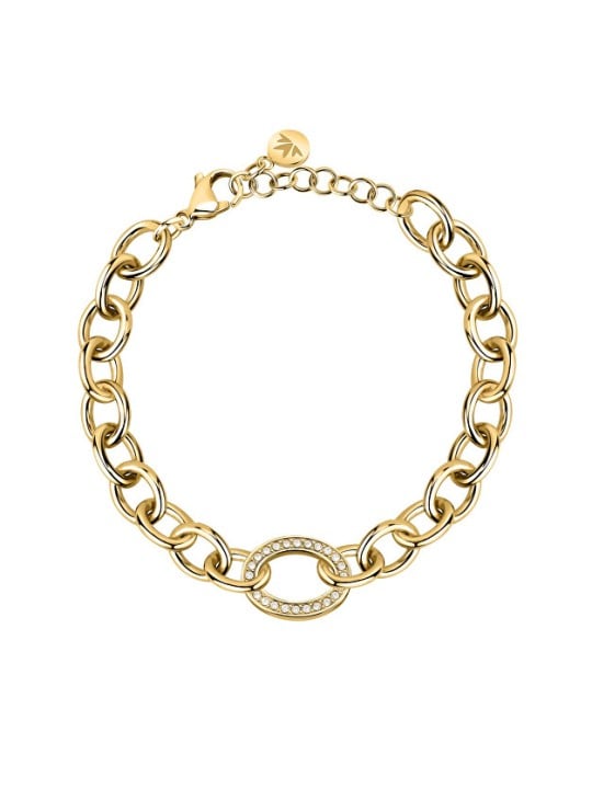 Morellato Bracciale distintivo placcato oro con cristalli Intrecci SAZC03 donna