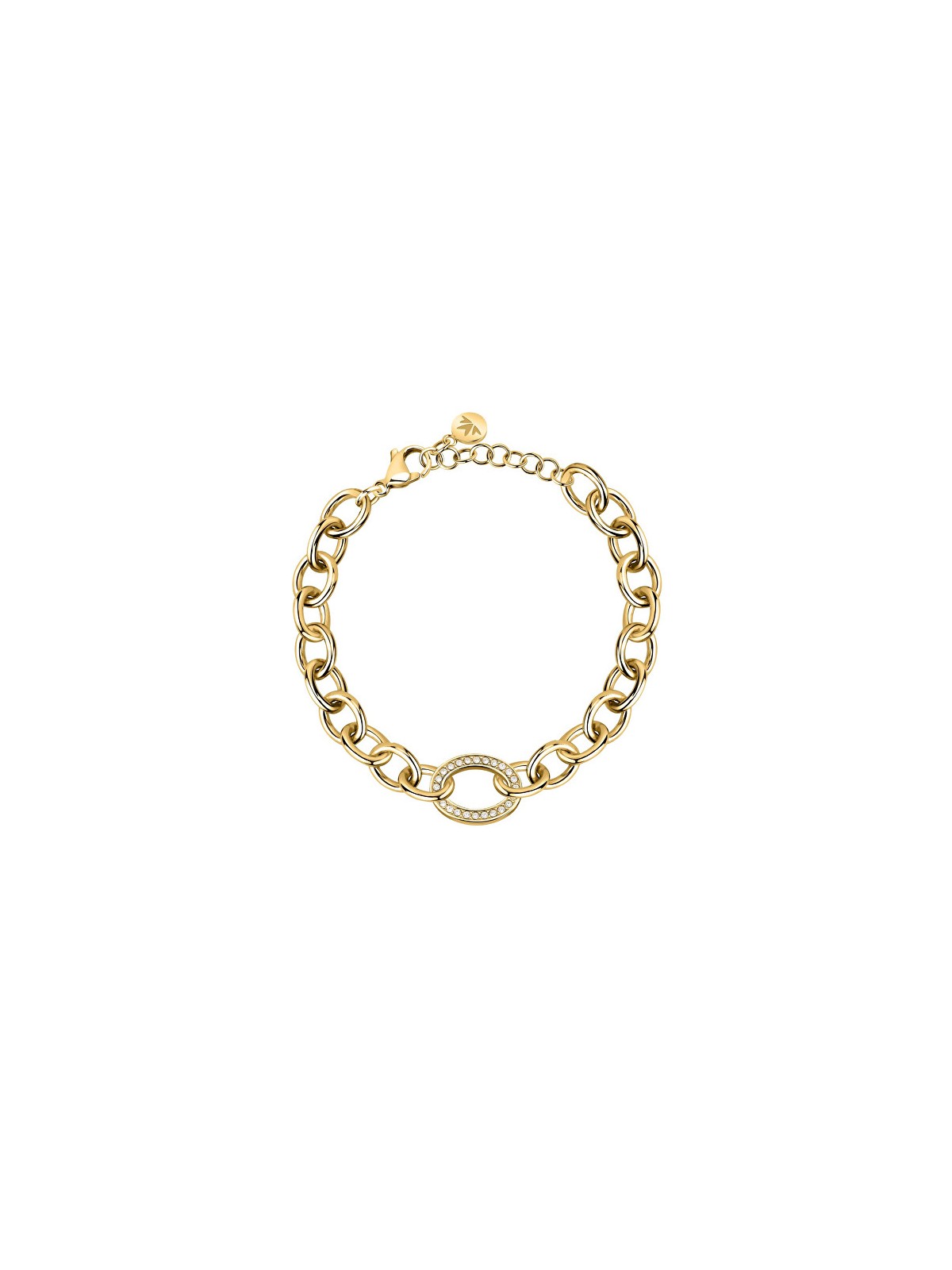Morellato Bracciale distintivo placcato oro con cristalli Intrecci SAZC03 donna