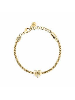 Morellato Elegante bracciale in acciaio placcato oro con motivo a cuoricini SCZ1424 donna