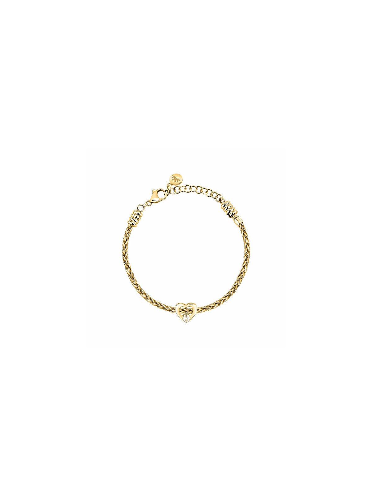 Morellato Elegante bracciale in acciaio placcato oro con motivo a cuoricini SCZ1424 donna