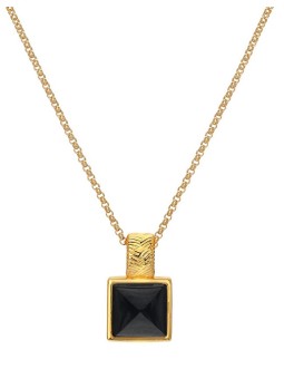 Hot Diamonds Bellissima collana catena e pendente Jac Jossa Hope DP914 con diamanti e onice. donna