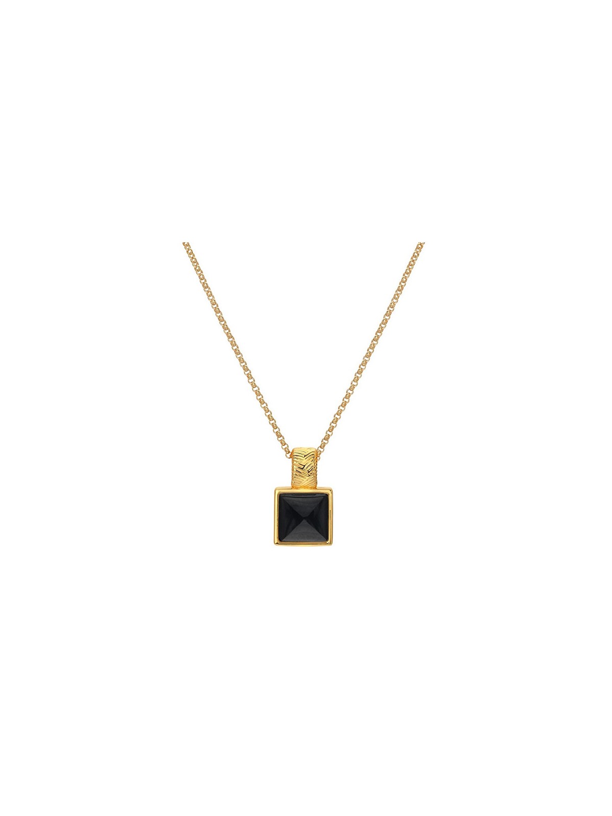 Hot Diamonds Bellissima collana catena e pendente Jac Jossa Hope DP914 con diamanti e onice. donna