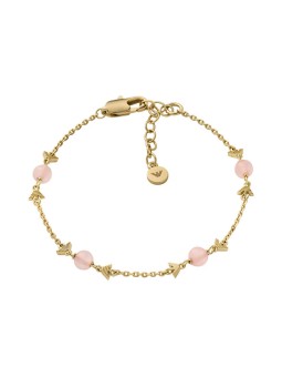 Emporio Armani Incantevole bracciale da donna placcato oro con quarzo rosa EGS3201710 donna