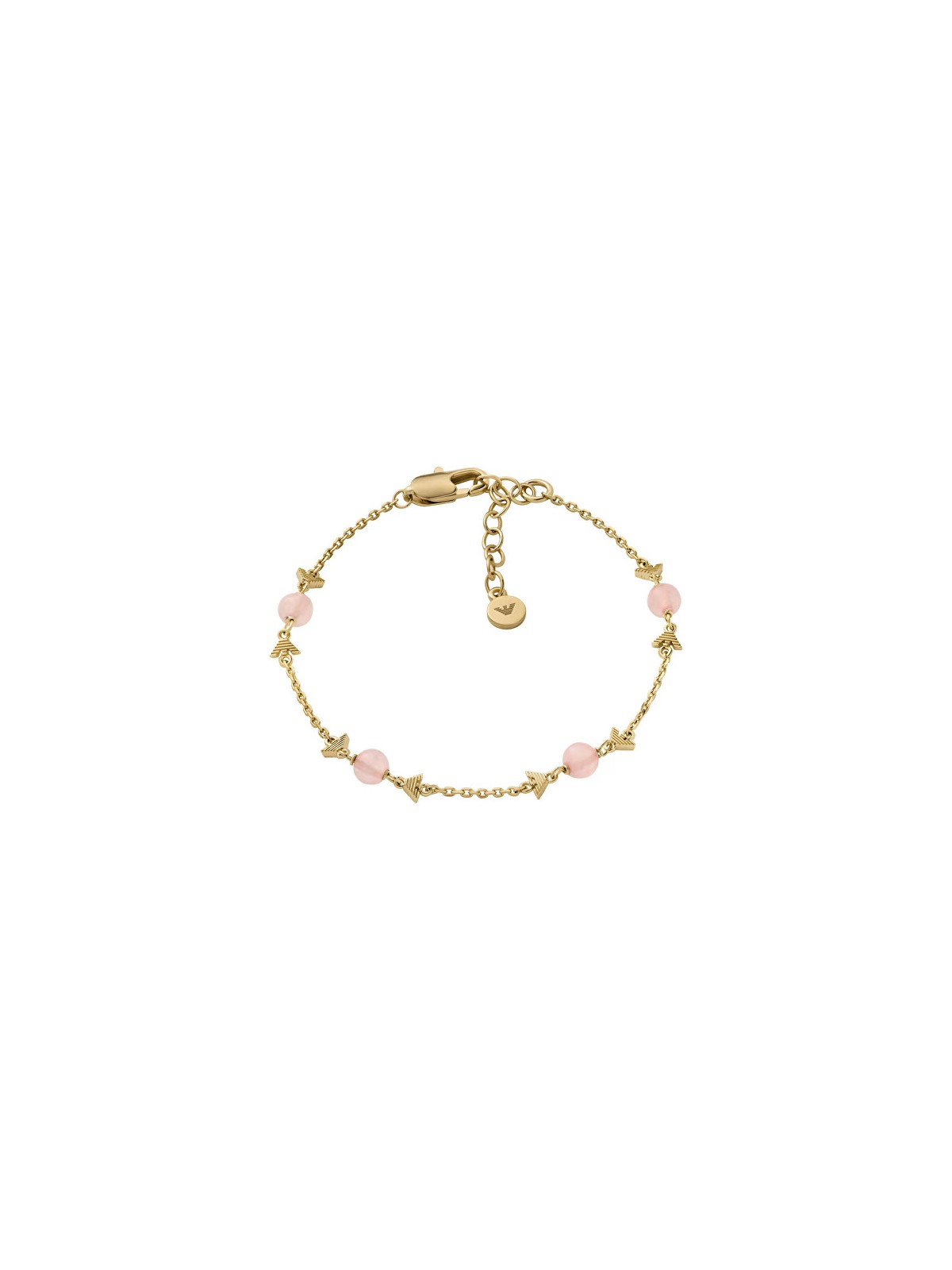 Emporio Armani Incantevole bracciale da donna placcato oro con quarzo rosa EGS3201710 donna