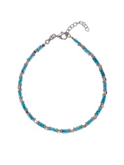 Alisia Elegante bracciale da uomo in argento AL5096-Argento-Blu uomo