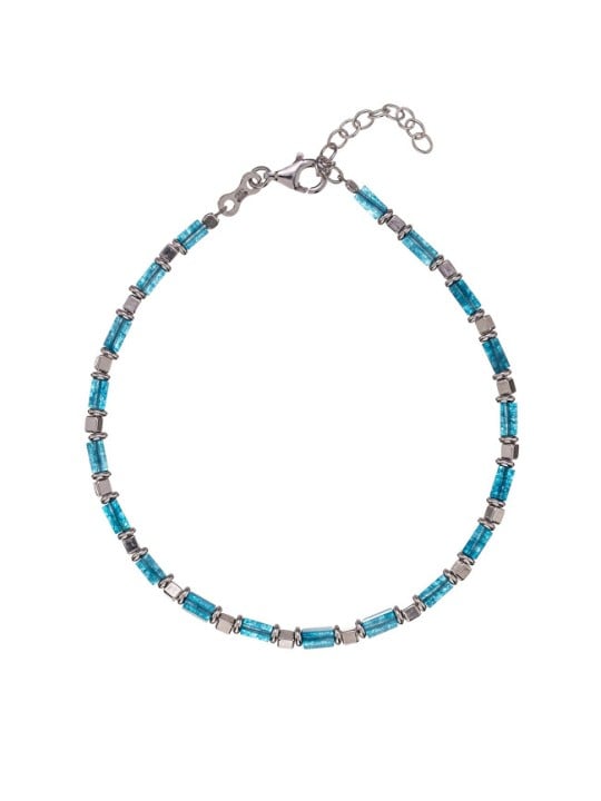 Alisia Elegante bracciale da uomo in argento AL5096-Argento-Blu uomo