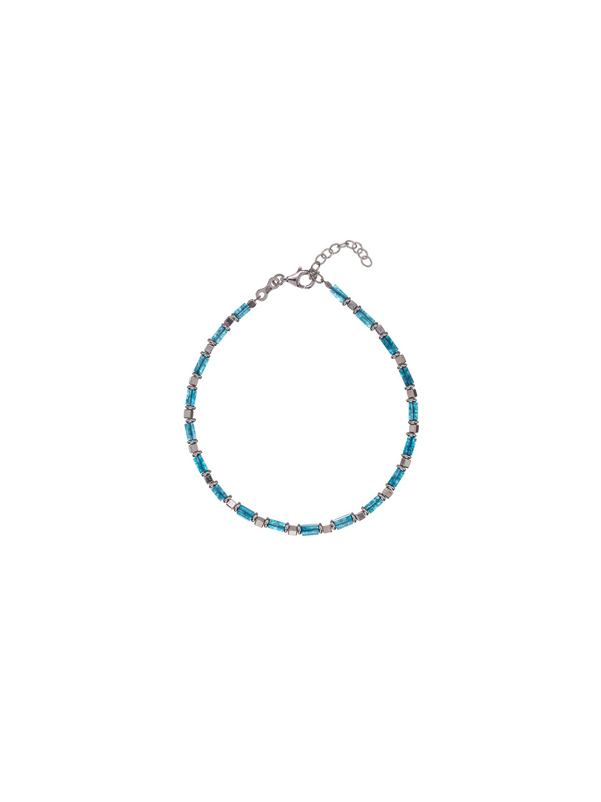 Alisia Elegante bracciale da uomo in argento AL5096-Argento-Blu uomo