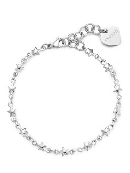 S'Agapõ Bracciale robusto SHK94 in acciaio Star donna