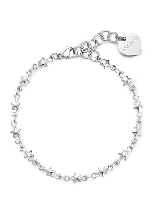 S'Agapõ Bracciale robusto SHK94 in acciaio Star donna