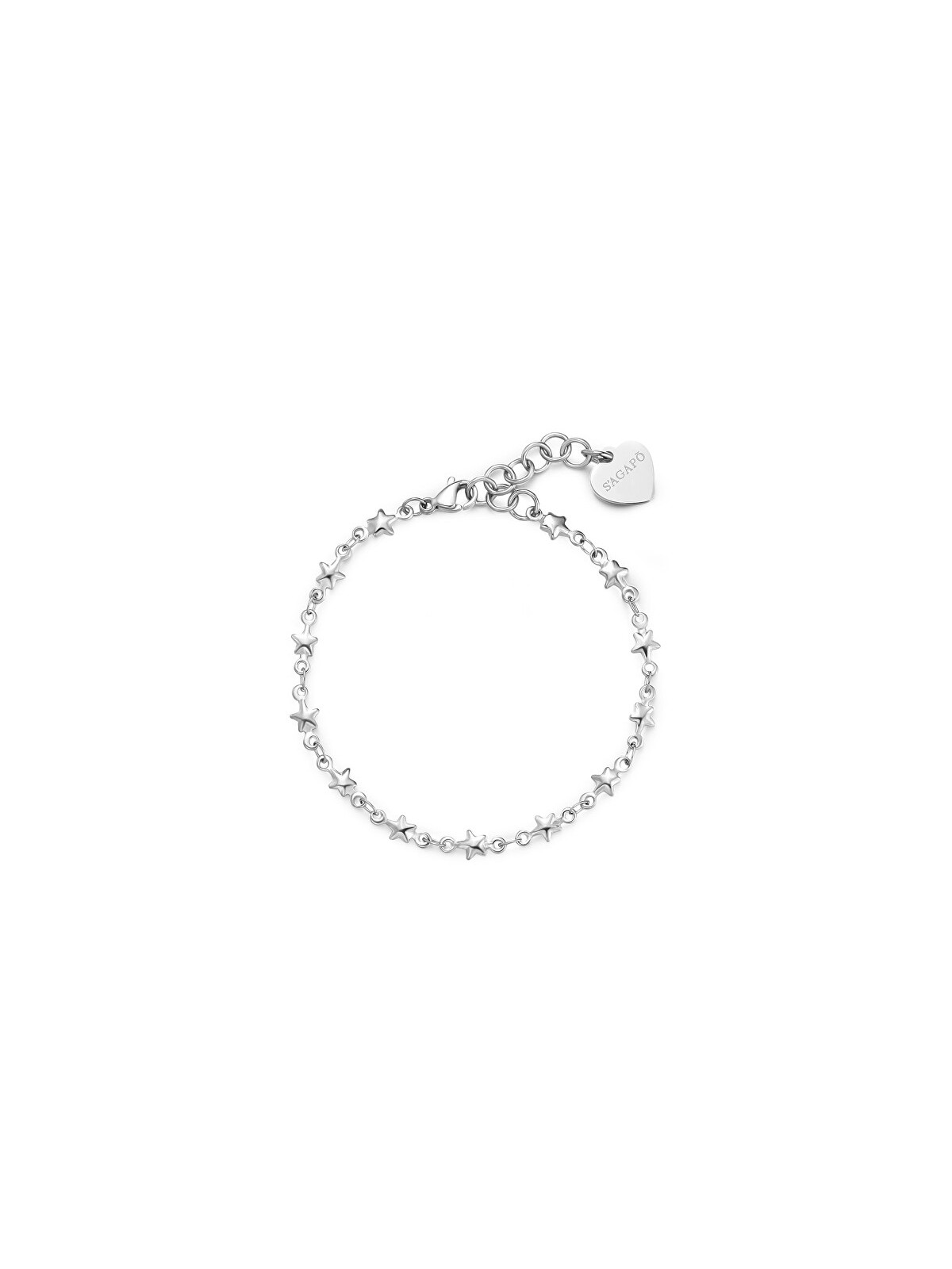 S'Agapõ Bracciale robusto SHK94 in acciaio Star donna
