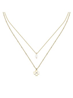 La Petite Story Collana da donna placcata in oro con quadrifoglio dell'amicizia LPS10ARR107 donna