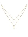 La Petite Story Collana da donna placcata in oro con quadrifoglio dell'amicizia LPS10ARR107 donna
