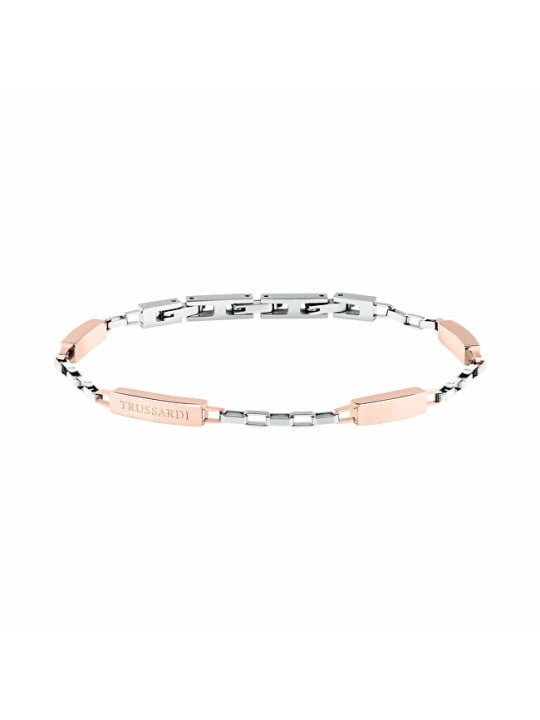 Trussardi Bracciale bicolore coordinato da uomo T-Steel TJAXV36 uomo