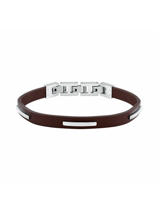 Trussardi Bracciale da uomo in pelle marrone T-Leather TJAXZ11 uomo