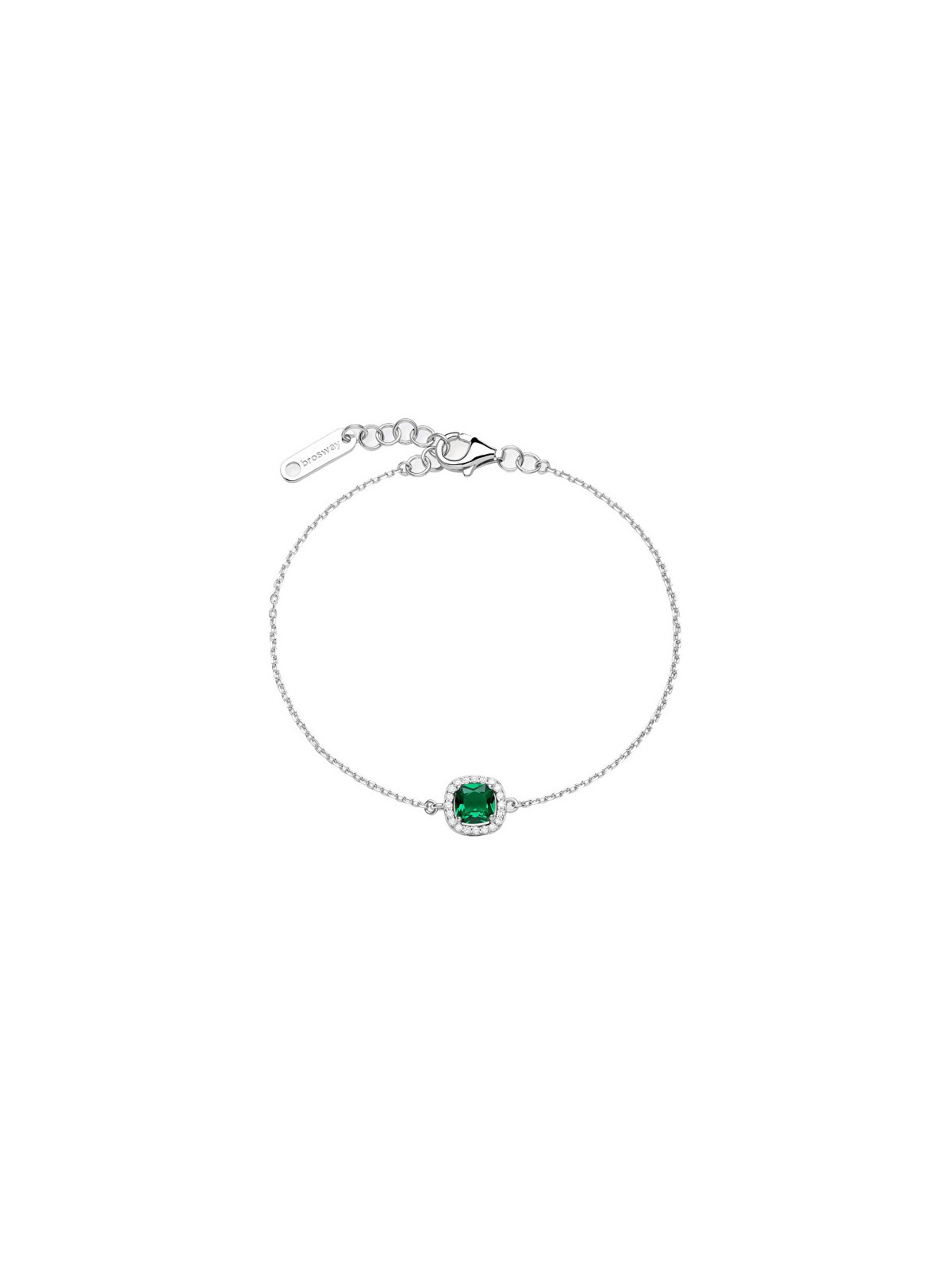 Brosway Bracciale coordinato in argento con zirconi cubici Fancy Life Green FLG139 donna