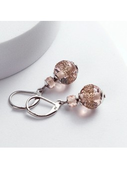 Lampglas Splendidi orecchini Misty Earth con perle Lampglas Timeless Beauty ETB16 donna