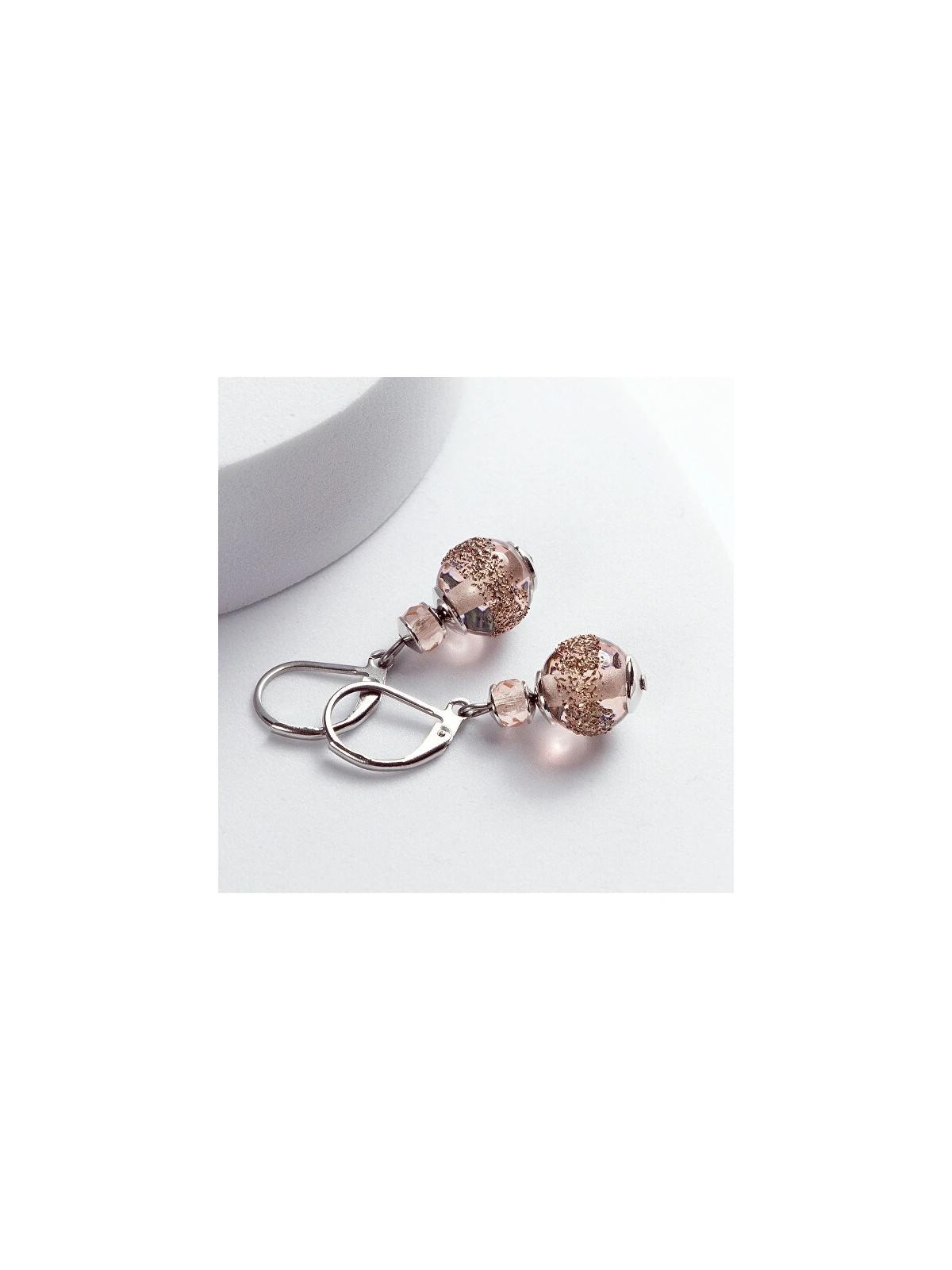 Lampglas Splendidi orecchini Misty Earth con perle Lampglas Timeless Beauty ETB16 donna