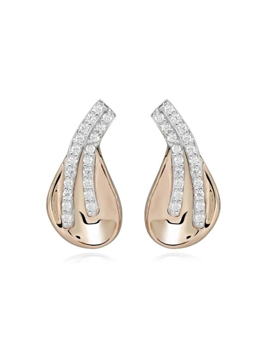 Silver Cat Eleganti orecchini in argento con zirconi bicolore SC607 donna