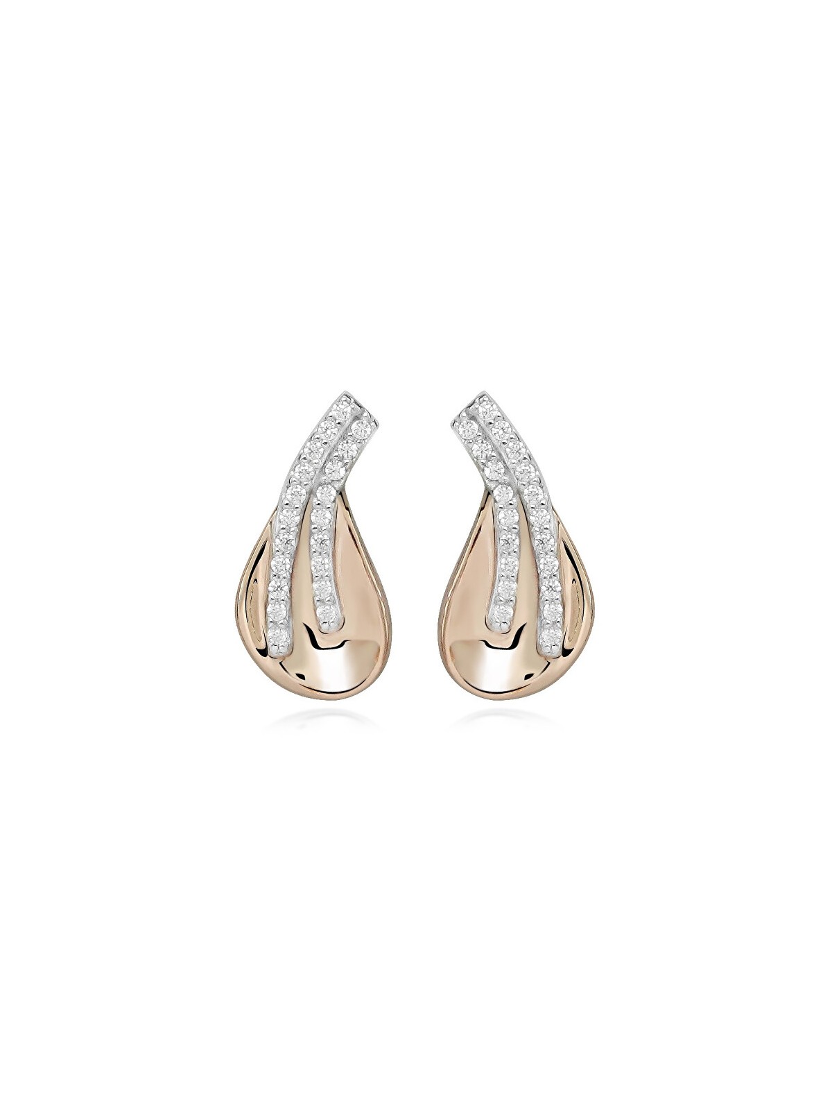 Silver Cat Eleganti orecchini in argento con zirconi bicolore SC607 donna