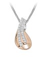 Silver Cat Elegante collana con zirconi bicolore SC606 catena, pendente donna