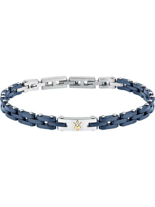 Maserati Bracciale da uomo in acciaio senza tempo con ceramica JM425ATZ65 uomo