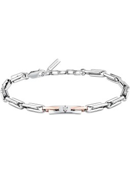 Maserati Bracciale da uomo moderno bicolore in acciaio Iconic JM425AVD107 uomo