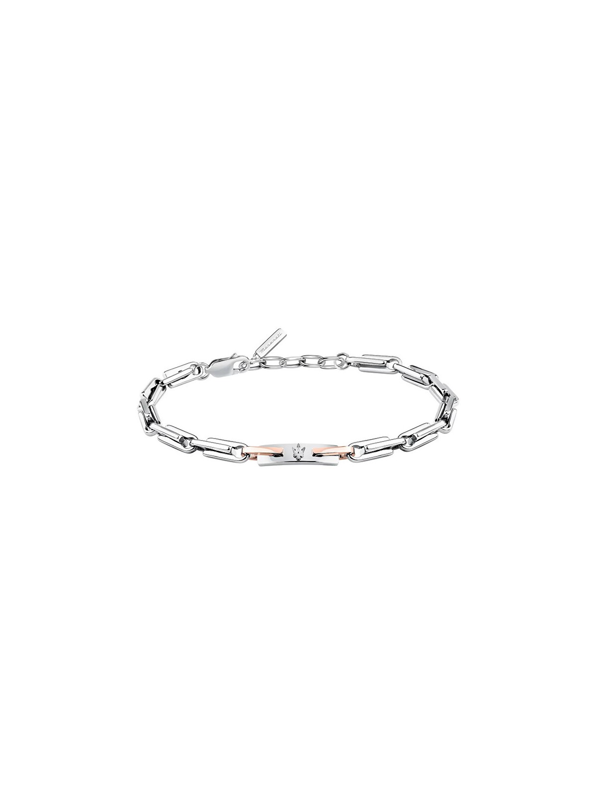 Maserati Bracciale da uomo moderno bicolore in acciaio Iconic JM425AVD107 uomo