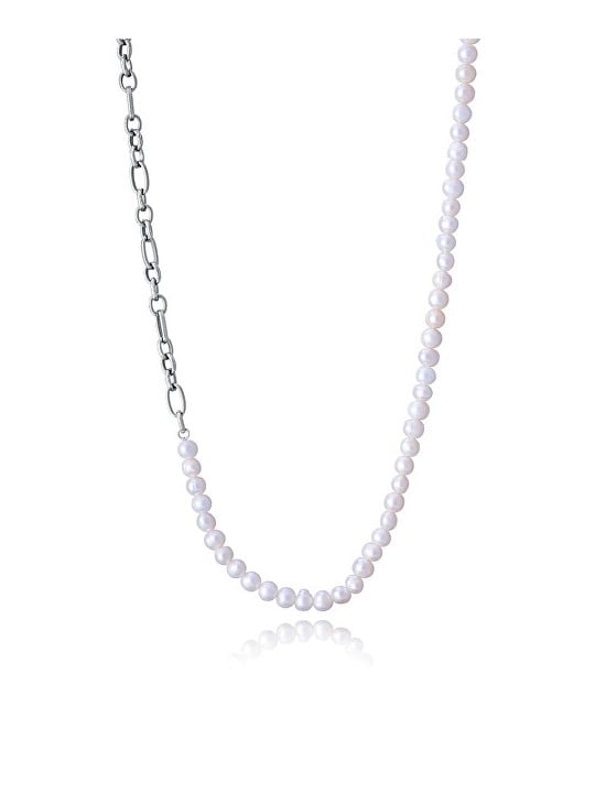 Viceroy Collana da uomo in acciaio con perle vere Beat 14226C01000 uomo