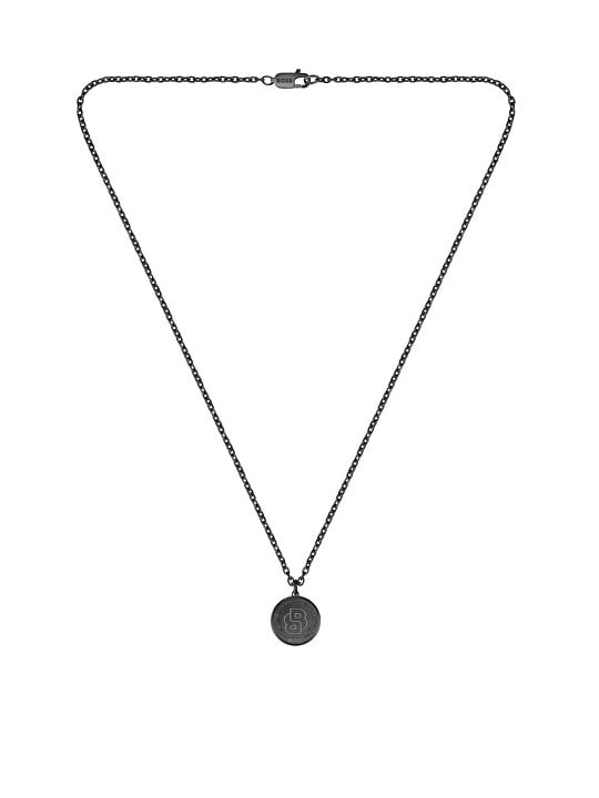 Hugo Boss Collana da uomo in acciaio nero Double B 1580762 uomo