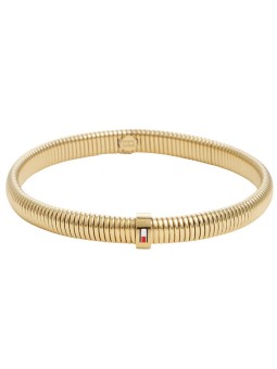 Tommy Hilfiger Elegante bracciale da donna placcato oro, bracciale elastico 2781005 donna
